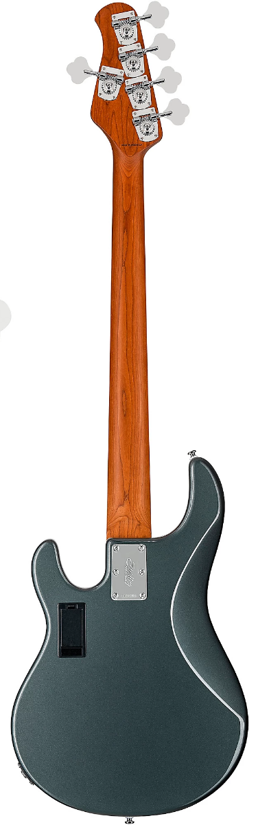 Sterling By Music Man StingRay Ray 35 HH 5 String Bass Guitar in Charcoal Frost