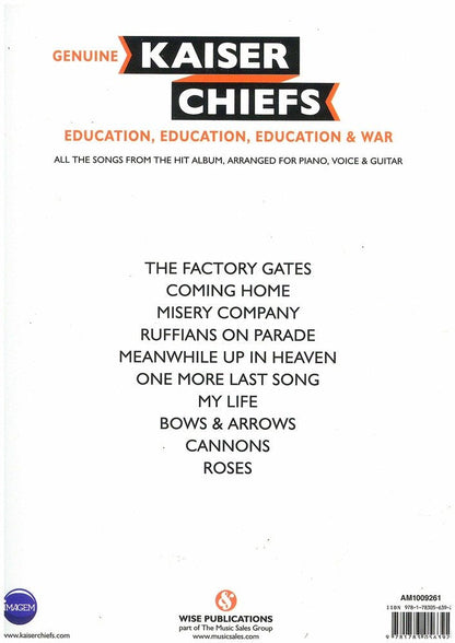 Kaiser Chiefs Education Education Education & War PVG