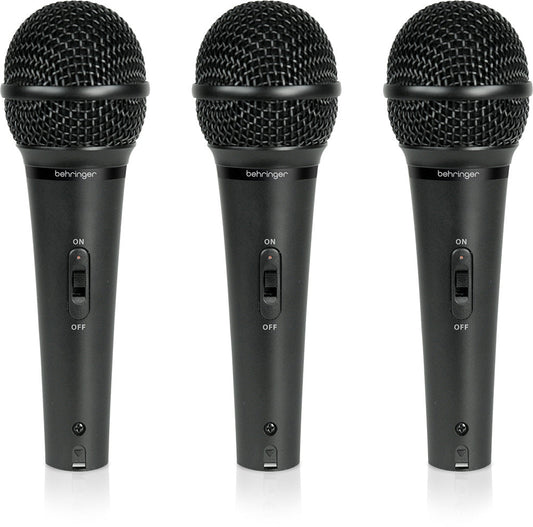Behringer Ultravoice XM1800S 3 Pack Dynamic Cardioid Mics