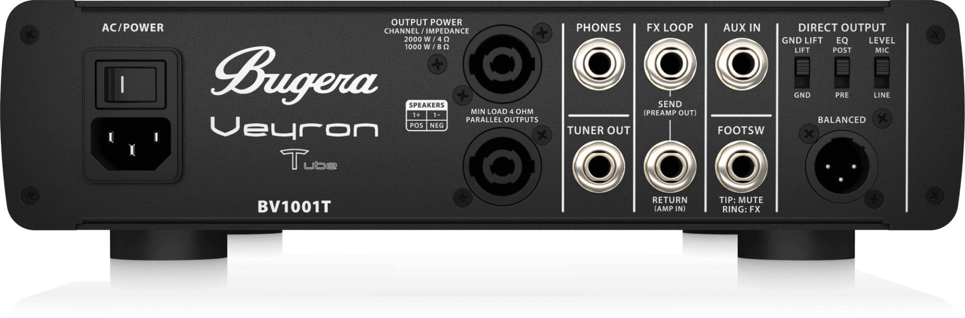 Bugera Veyron Tube BV1001T 2000W Bass Amp Head