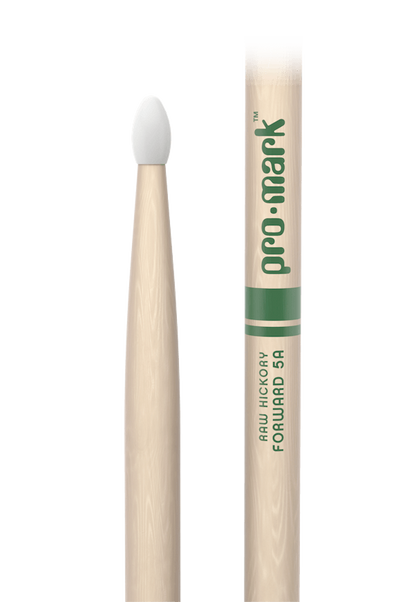 Promark Forward 5A Raw Hickory Nylon Tip Natural Drumsticks