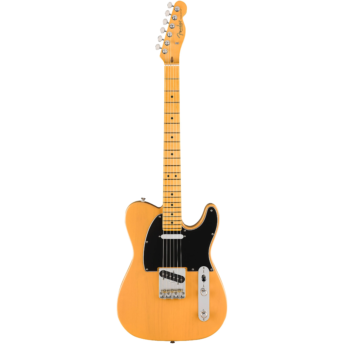 Fender American Professional Classic Telecaster Electric Guitar, Maple Fingerboard in Butterscotch Blonde