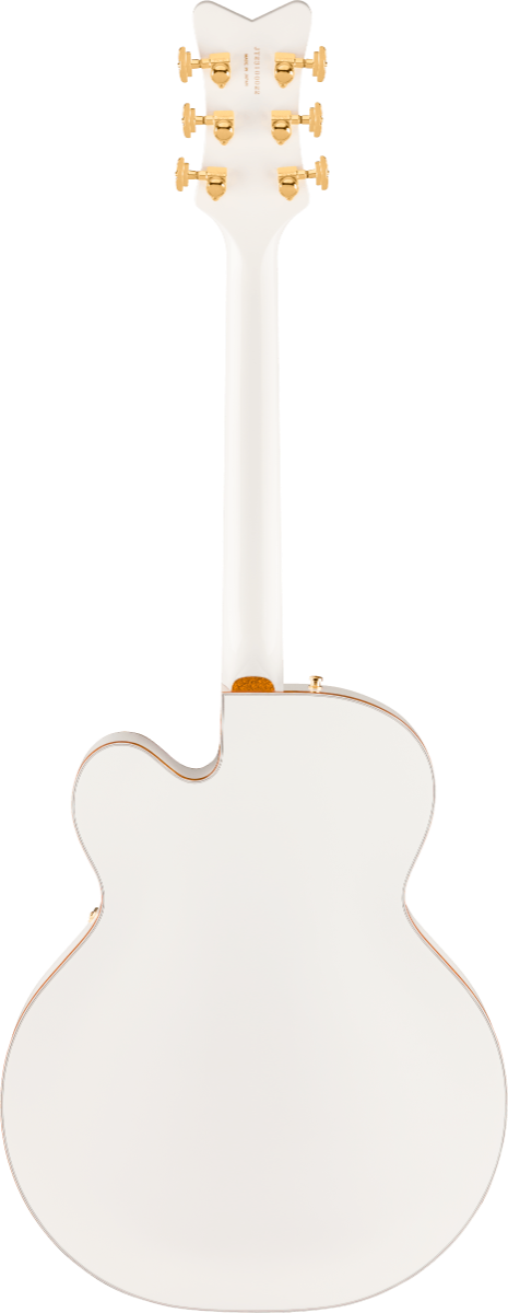 Gretsch White Falcon Hollow Body with String-Thru Bigsby Electric Guitar in White