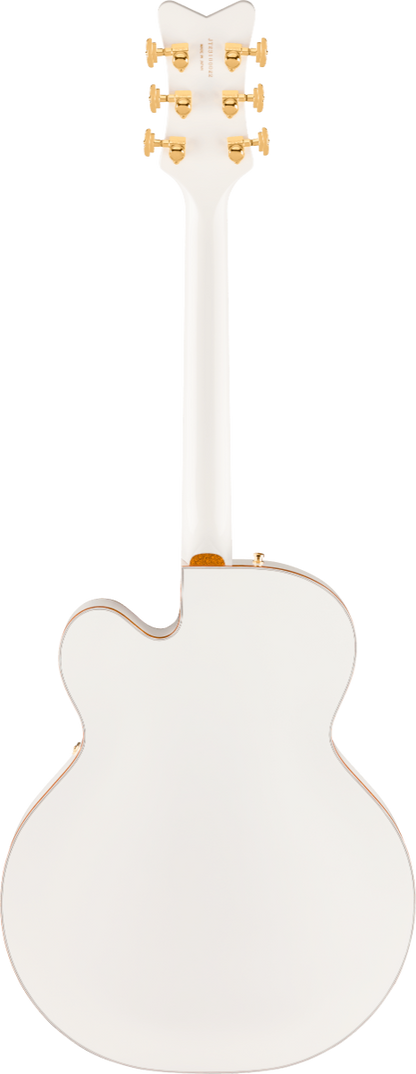 Gretsch White Falcon Hollow Body with String-Thru Bigsby Electric Guitar in White