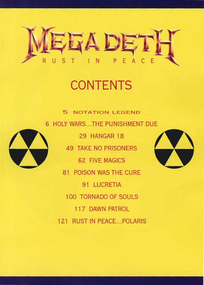 Megadeth Rust in Peace Recorded Version Guitar Tab