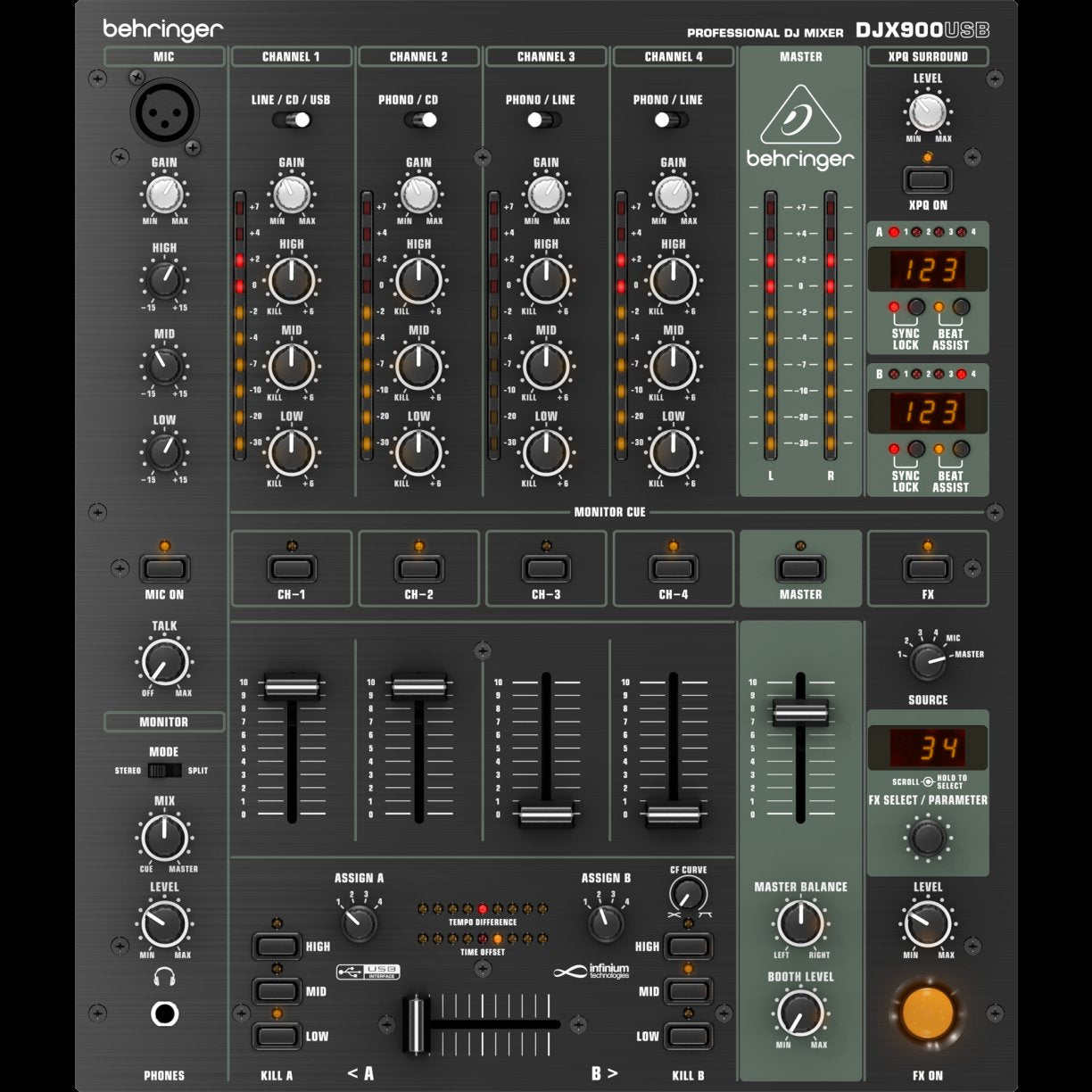 Behringer DJX900USB Professional DJ Mixer