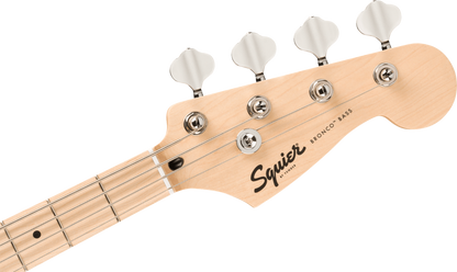 Squier FSR Squier Sonic Bronco Bass, Maple Fingerboard, White Pickguard in Lime Green