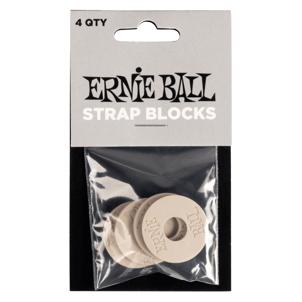 Ernie Ball Strap Blocks 4pk in Gray