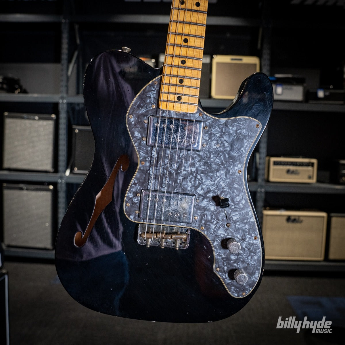 Fender Custom Shop 1970s Telecaster Thinline Journeyman in Aged Black