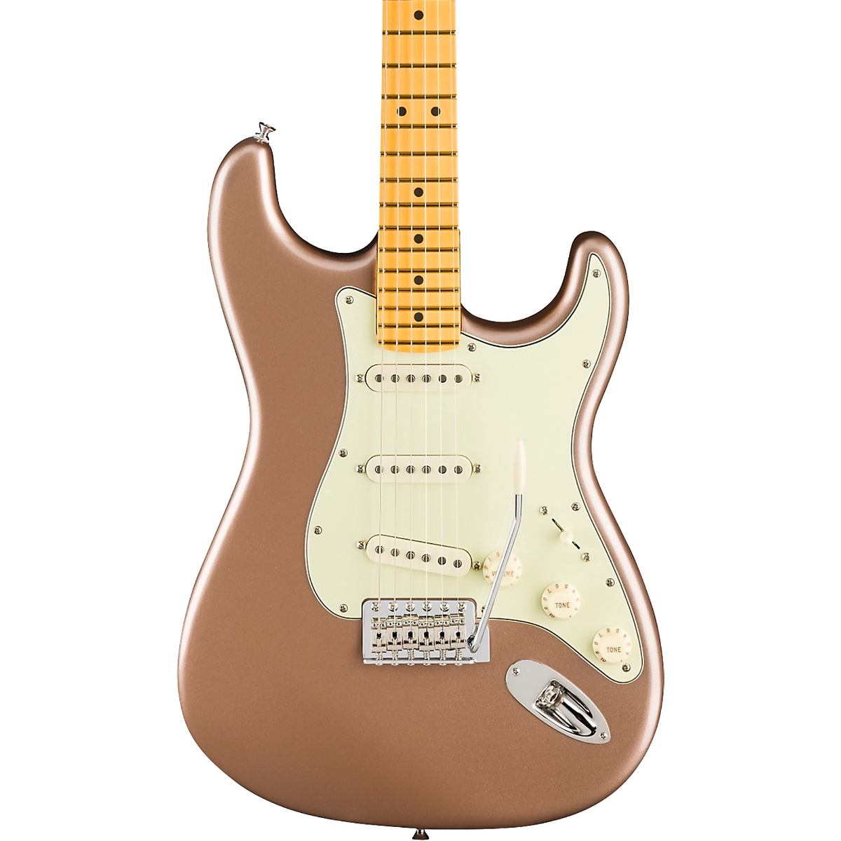 Fender American Professional Classic Stratocaster Electric Guitar, Maple Fingerboard in Faded Firemist Gold