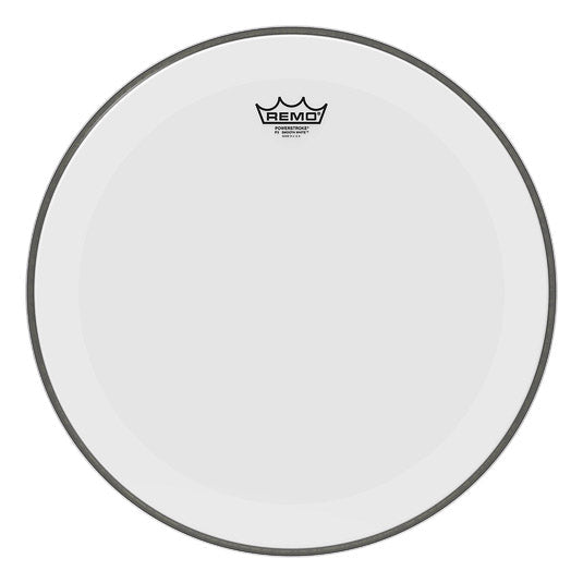 Remo Powerstroke P3 Smooth White No Stripe, Bass Drumhead - 18" - P3-1218-C1