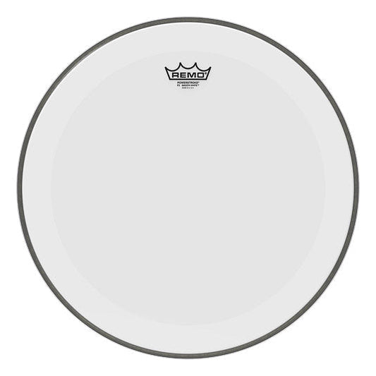 Remo Powerstroke P3 Smooth White No Stripe, Bass Drumhead - 18" - P3-1218-C1