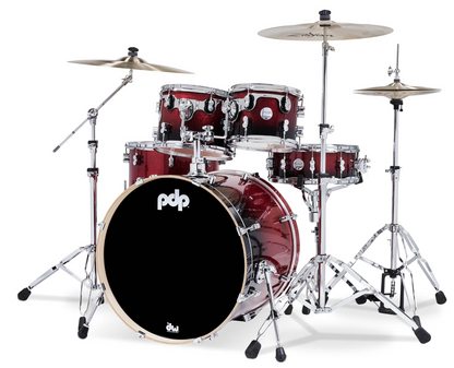 PDP Concept Maple 22 5 Piece Shell Pack in Red to Black Fade