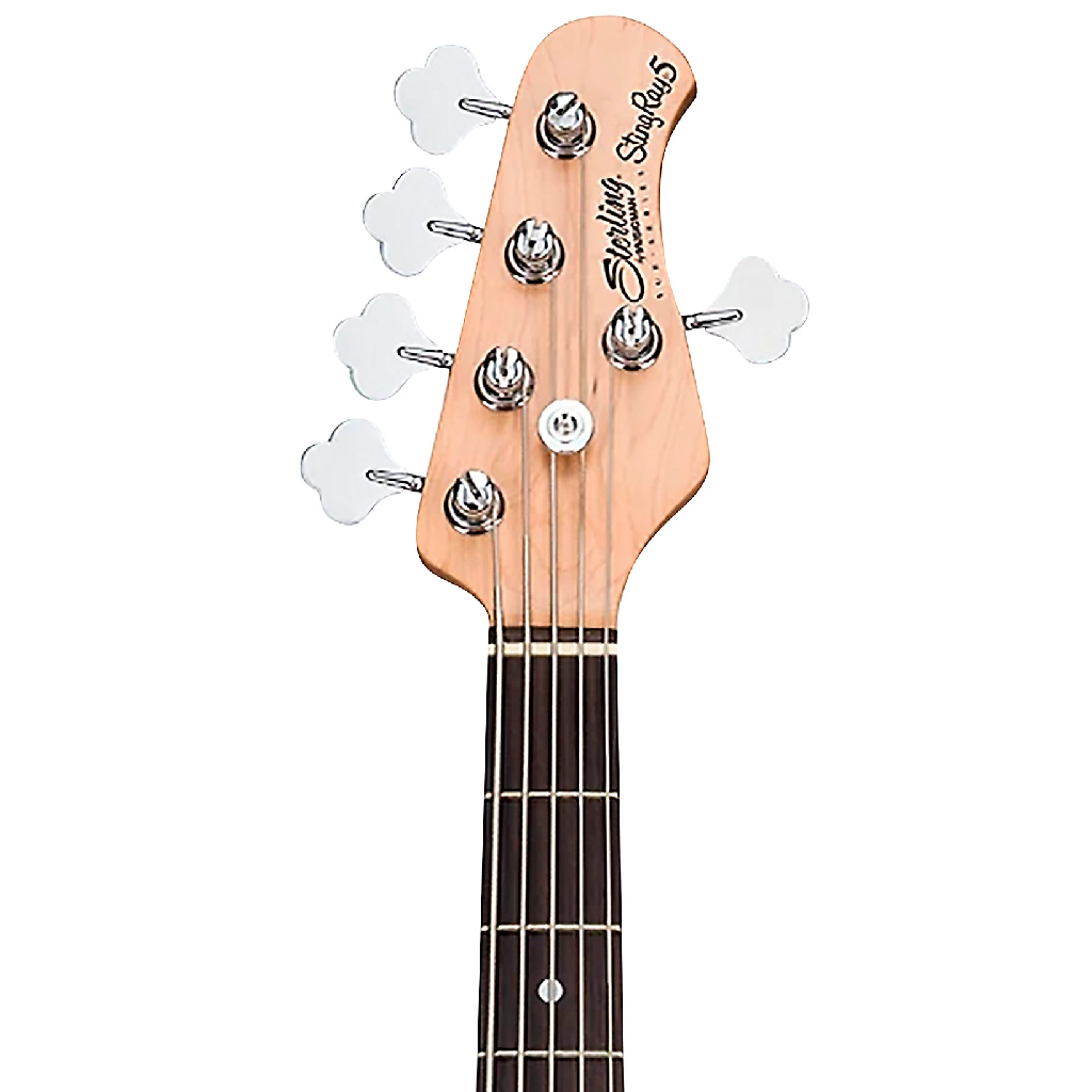 Sterling by Music Man StingRay 5 Ray5 HH 5 String Bass Guitar in Ruby Red Burst Satin