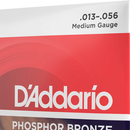 D'Addario EJ17 Phosphor Bronze Acoustic Guitar Strings Medium 13-56 Gauge