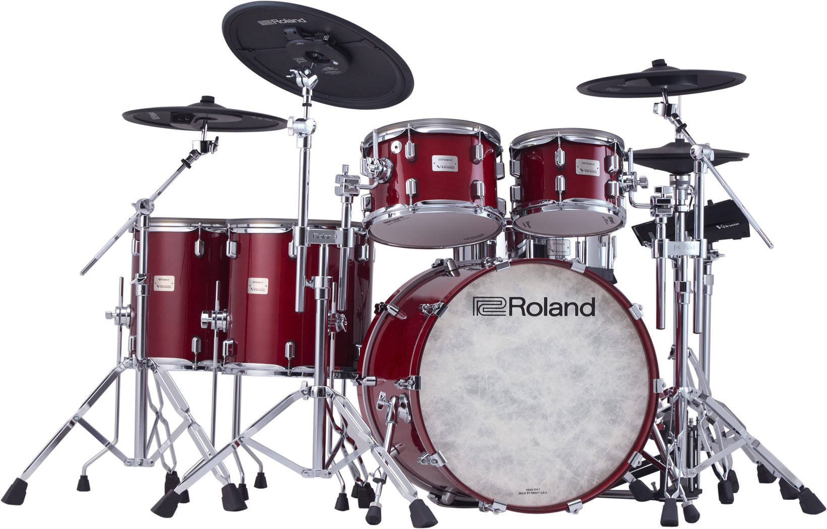 Roland VAD716 V-Drums Acoustic Design Kit in Gloss Cherry