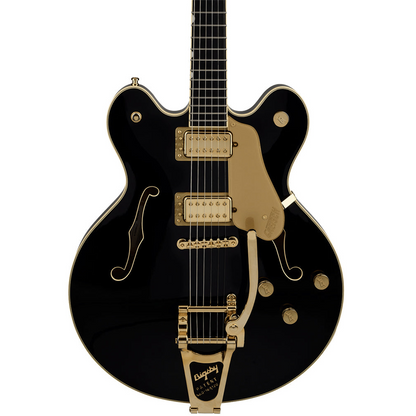 Gretsch Broadkaster LX Center Block with String Thru Bigsby and Gold Hardware in Black