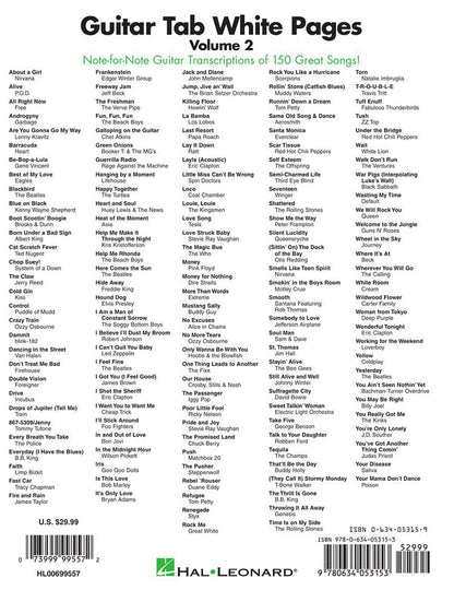 Guitar Tab White Pages Volume 2