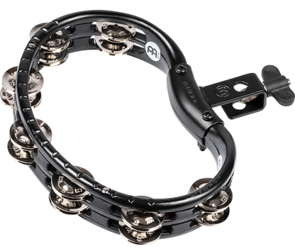 Meinl Percussion TMT2BK Tradotional Mountable ABS Series Mountable Molded ABS Tambourine Nickel Plated Steel Jingles in Black