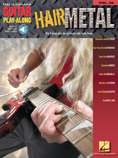 Hair Metal Guitar Play Along Volume 35 Bk/Cd