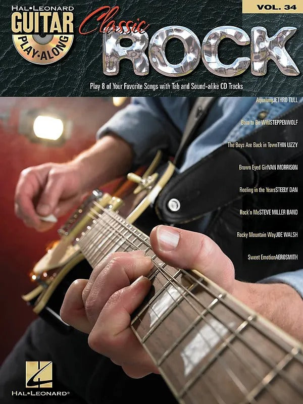 Classic Rock Guitar Play Along Volume 34 Bk/Cd