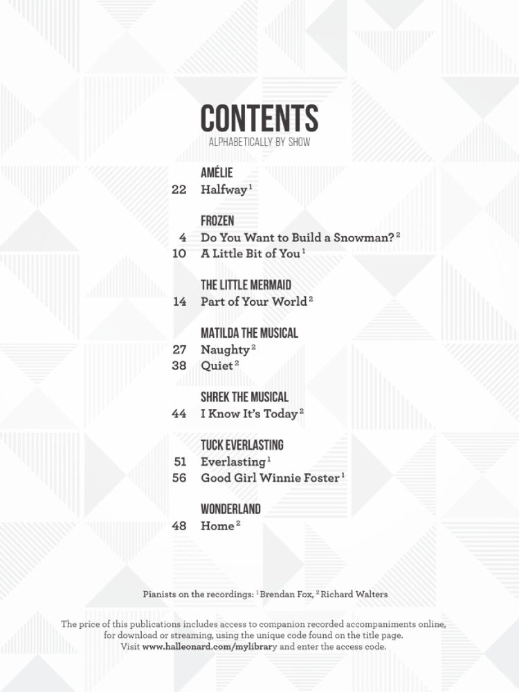 Girls' Songs from 21st Century Musicals BK/OLA