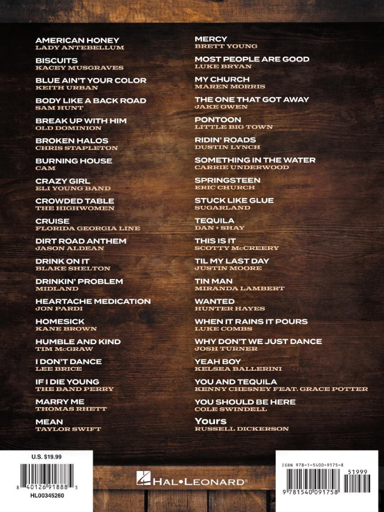 Country Sheet Music 2010-2019 PVG
