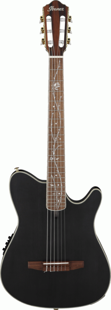 Ibanez TOD10N Tim Henson Signature Nylon String Electric Guitar in Transparent Black Flat