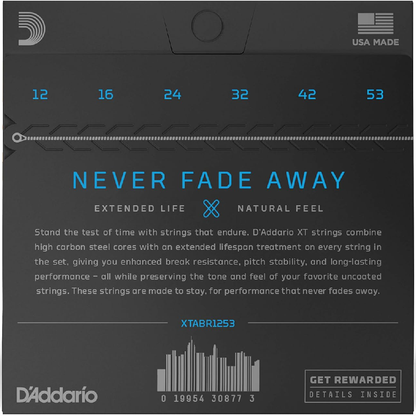 D'Addario XT 80/20 Bronze Acoustic Guitar Strings 12-53 Gauge