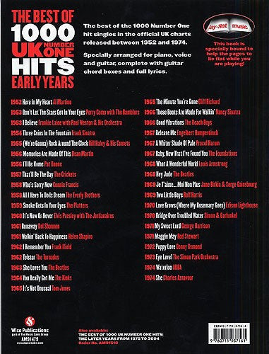 The Best of 1000 UK No. 1 Hits Early Years 1952-74 PVG