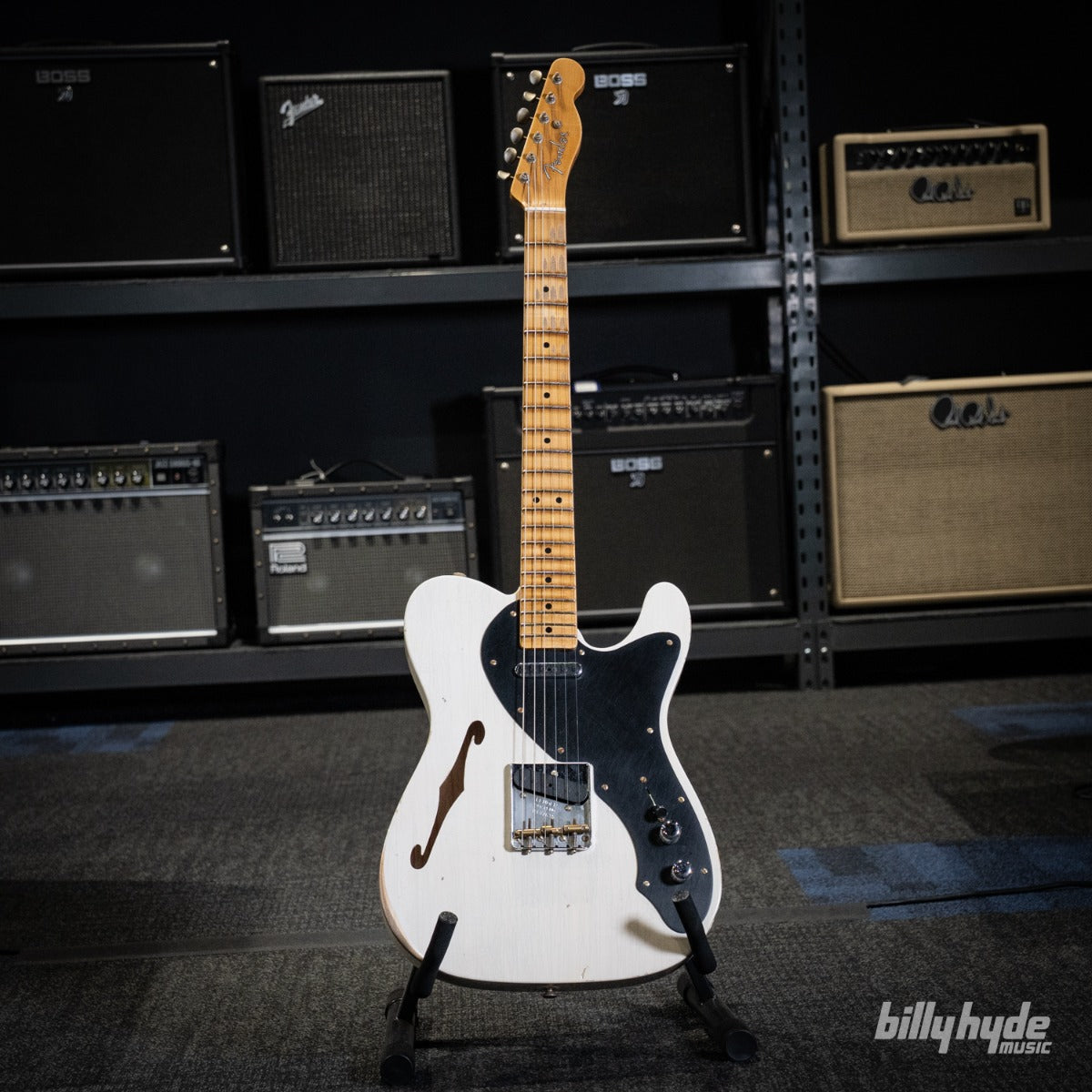 Fender Custom Shop Limited Edition Nocaster Thinline Relic Electric Guitar in Aged White Blonde