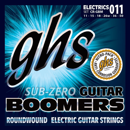 GHS CRGBM Subzero Boomers Medium Electric Guitar Strings 11-50 Gauge