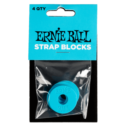 Ernie Ball Strap Blocks 4pk in Blue