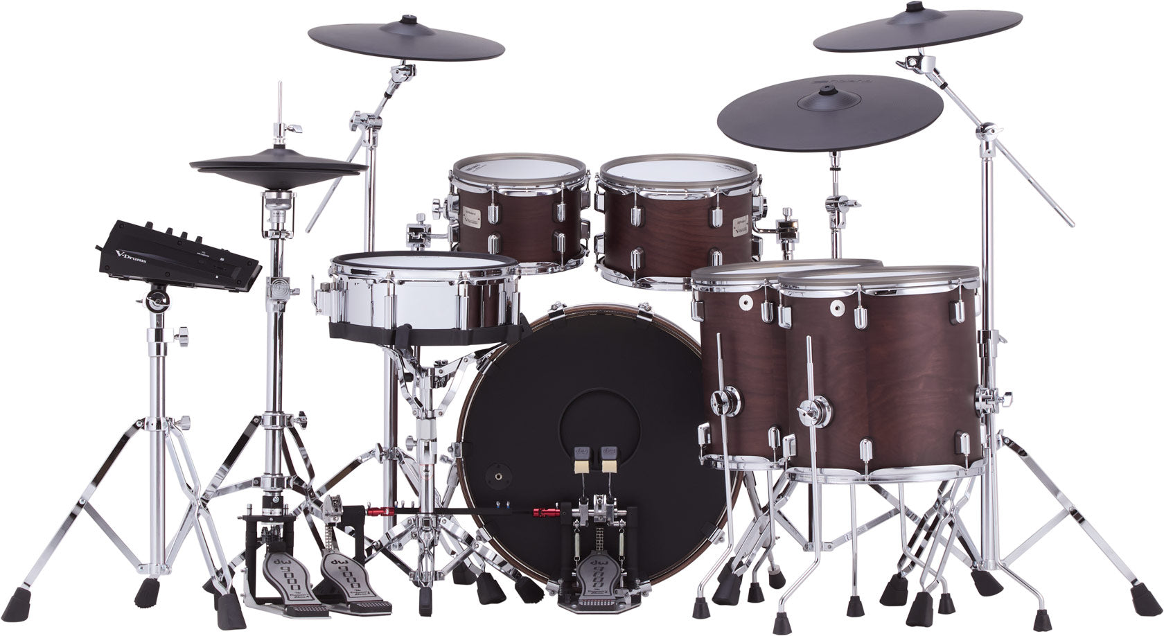 Roland VAD716 V-Drums Acoustic Design Kit in Satin Walnut
