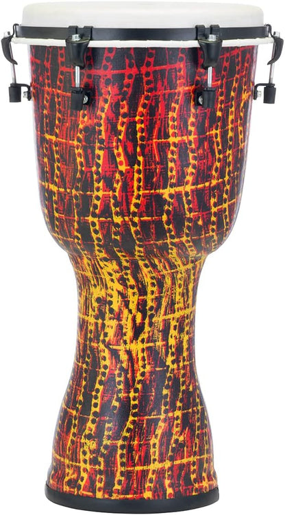 Pearl Percussion 14" Synthetic Shell Top Tuned Djembe in Tribal Fire