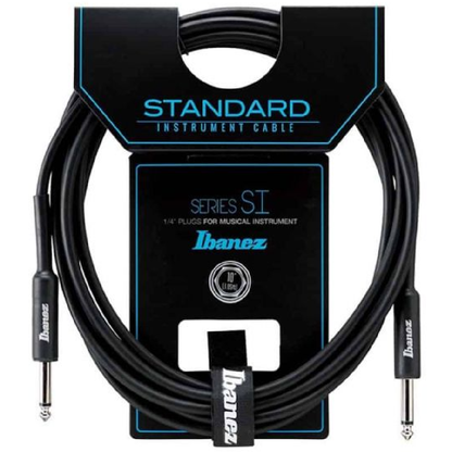 Ibanez SI10 10ft Woven Guitar Cable in Black & Wine Red