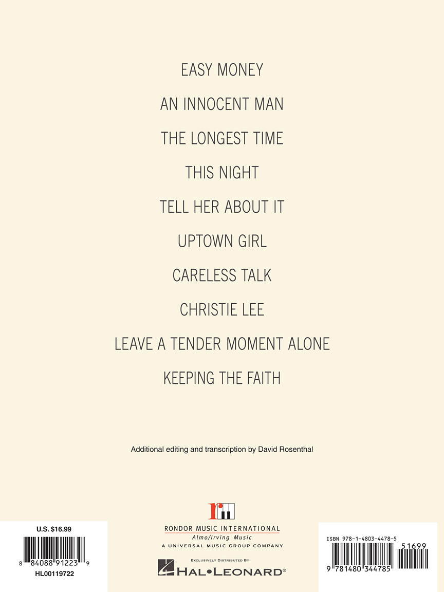 Billy Joel An Innocent Man Additional Editing and Transcription by David Rosenthal PVG