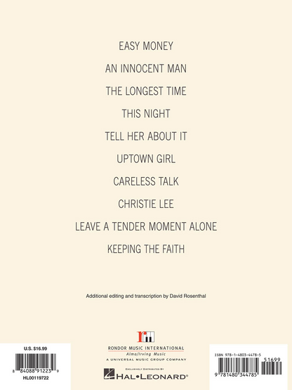 Billy Joel An Innocent Man Additional Editing and Transcription by David Rosenthal PVG