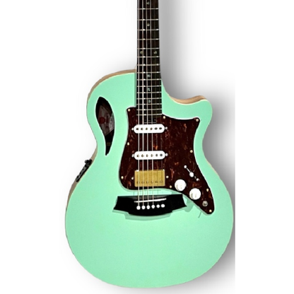 Cole Clark TL2EC-BLBLE-HSS True Hybrid model with HSS configuration in Surf Green