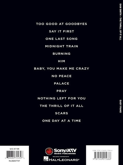 Sam Smith The Thrill of It All Easy Piano
