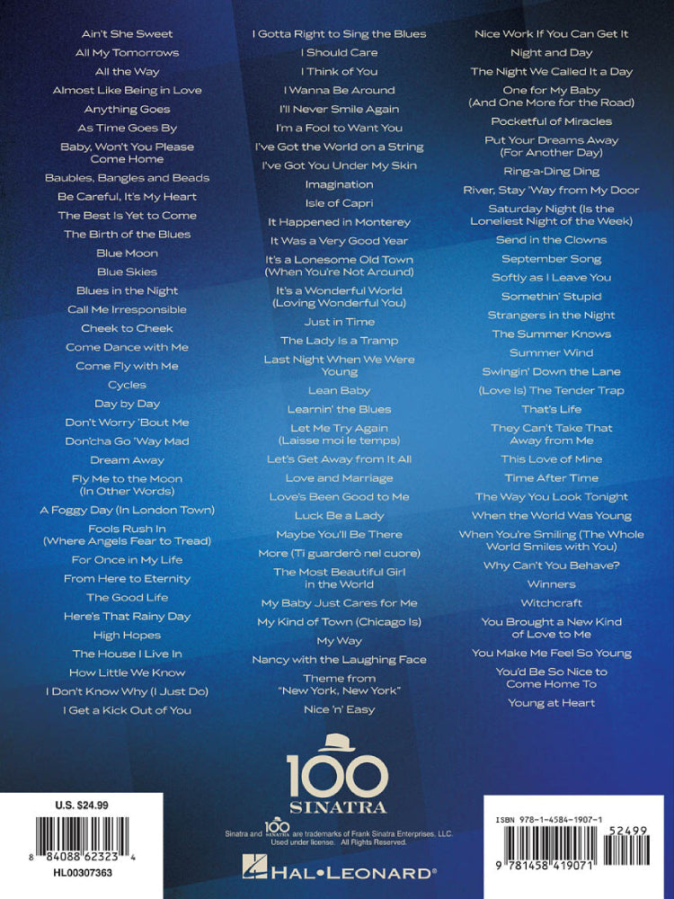 Frank Sinatra Centennial Songbook PVG