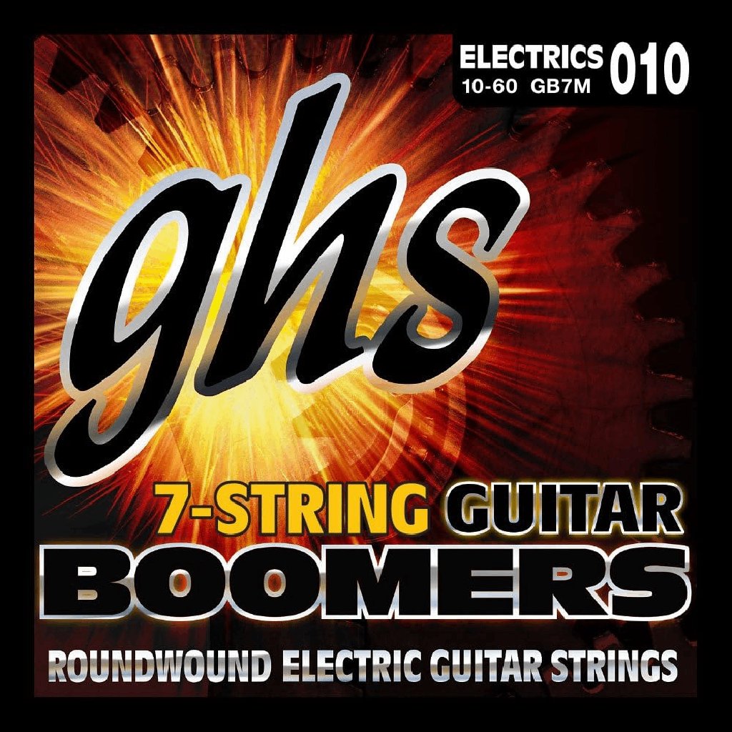 GHS GB7M Boomers 7 STRING Medium Electric Guitar Strings 10-60 Gauge