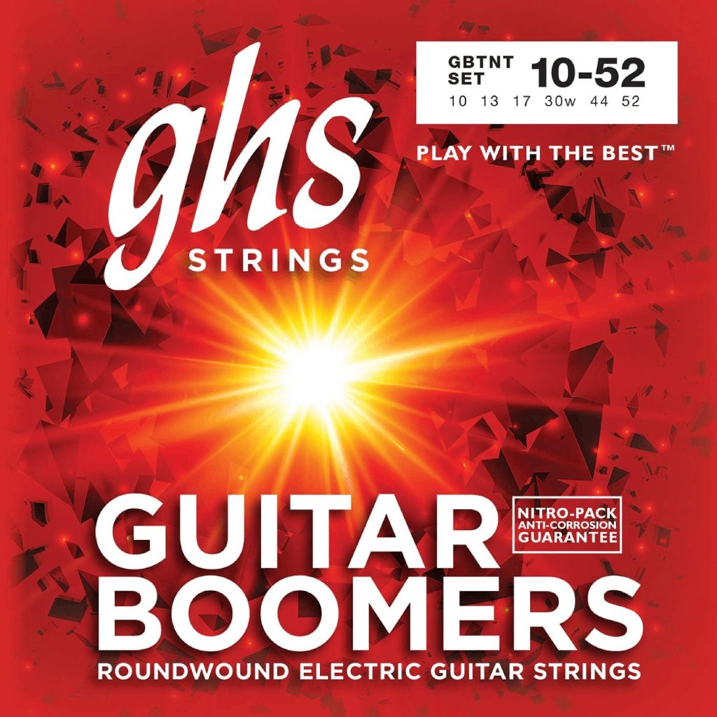 GHS GBTNT Boomers Thin Thick Electric Guitar Strings 10-52 Gauge
