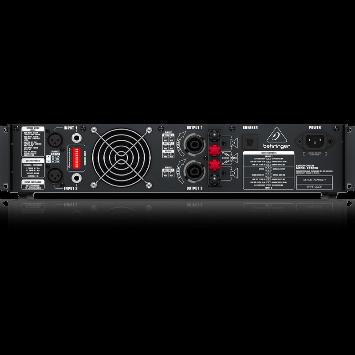 Behringer Europower EP4000 4000W Power Amplifier