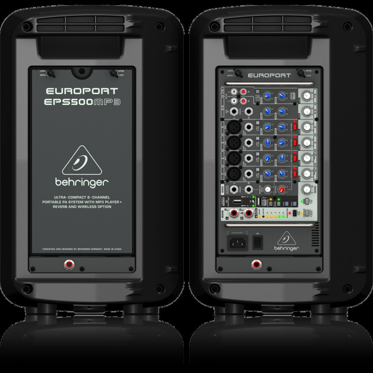 Behringer Europort EPS500MP3 500W 8 Channel Portable PA System