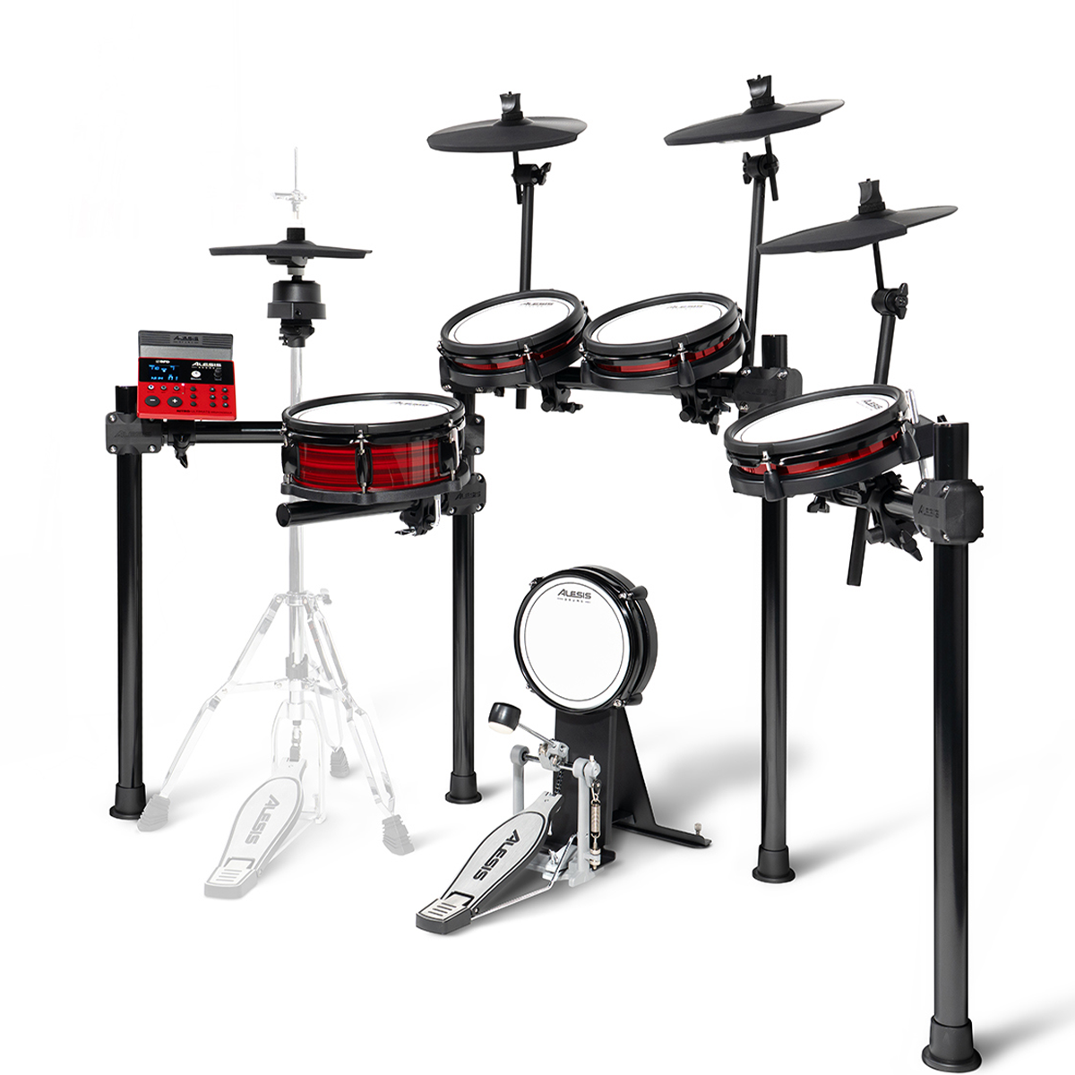 Alesis Nitro Ultimate 9-Piece E-Kit Movable Hi-Hat and Bluetooth Electronic Drum Kit