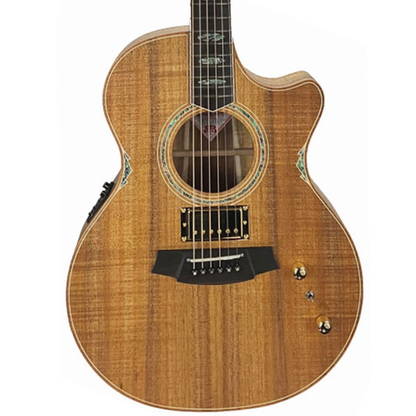 Cole Clark CTL3EC-BLBLE-HUM True Hybrid Thinline in Acoustic Electric Guitar in Natural