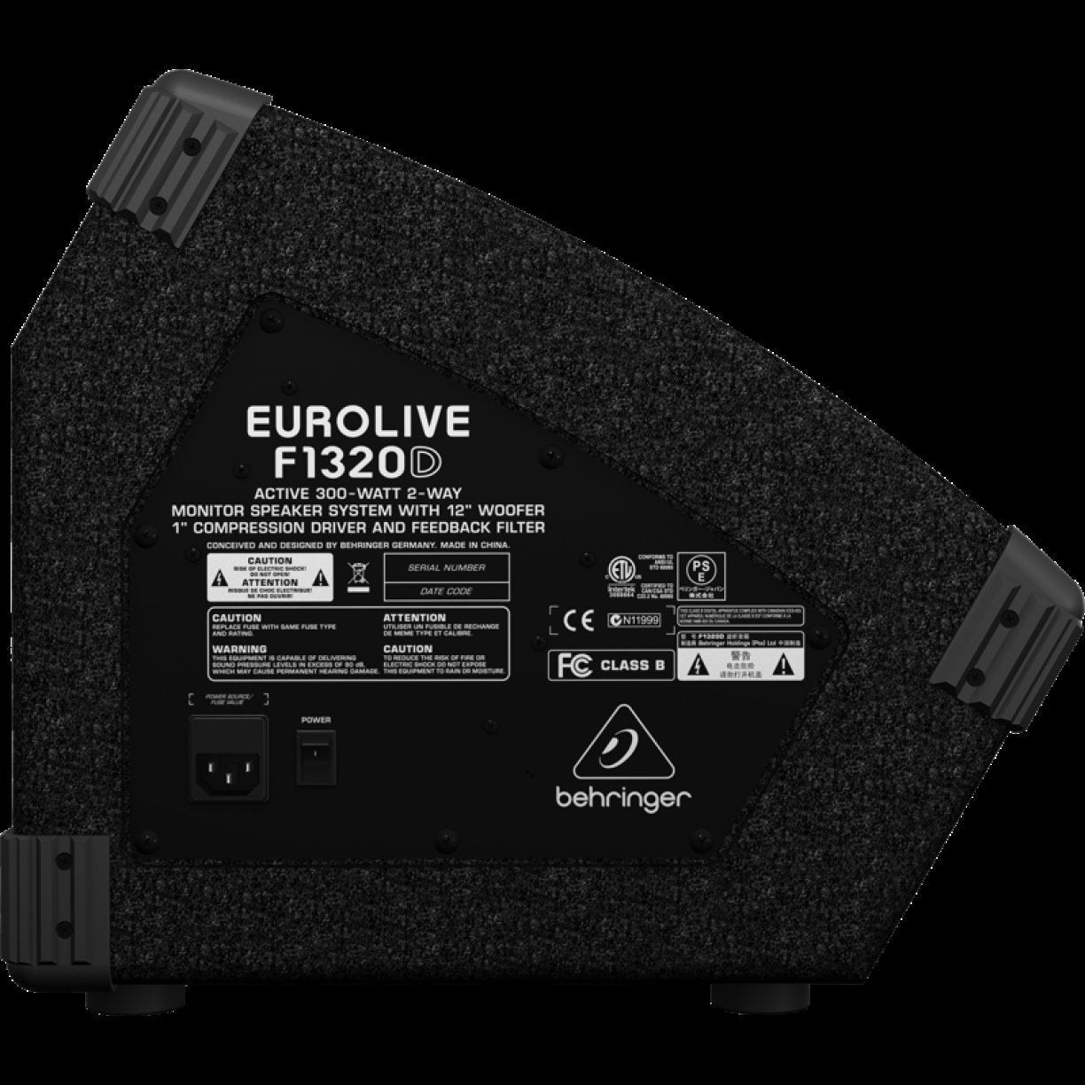 Behringer Eurolive F1320D Active 300W 2 Way 12" Monitor Speaker