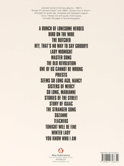 Songs Of Leonard Cohen Collectors Edition Tab