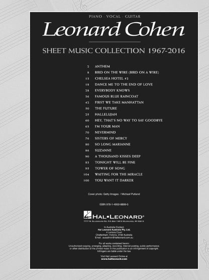 Leonard Cohen Sheet Music Collection 1967-2016 PVG